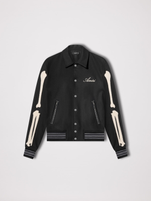 Black Amiri BONES VARSITY JACKET | 789310-FVN