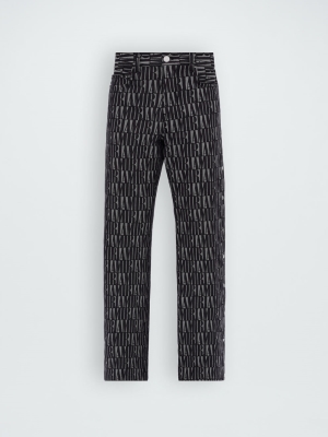 Black Amiri JACQUARD SNAP OFF PANT | 584316-GWO