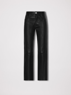 Black Amiri LEATHER 5 POCKET STRAIGHT PANT | 439876-BZO