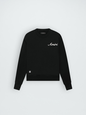 Black Amiri SCRIPT LOGO CREW | 142873-OVD