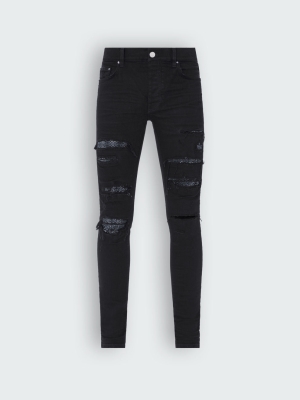 Black Od Amiri CRYSTAL THRASHER JEAN | 921385-EHZ