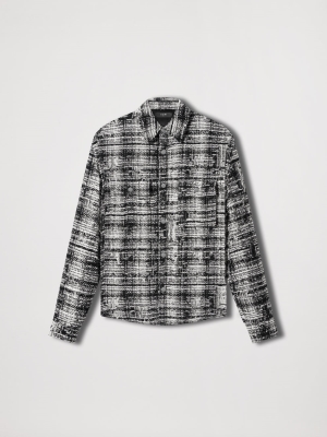 Black / White Amiri TWEED PADDED OVERSHIRT | 809145-GSC