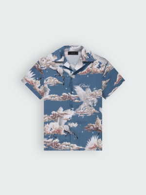 Blue Amiri ALL OVER PEGASUS BOWLING SHIRT | 479531-PGL