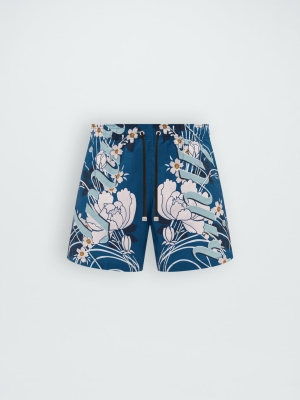 Blue Amiri FLORAL SWIM TRUNK | 517064-SIT