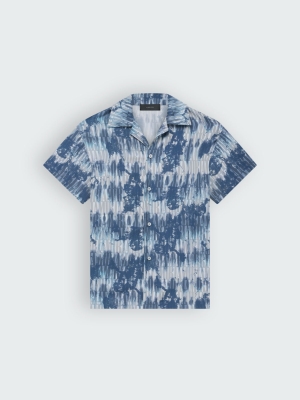 Blue Amiri TIE DYE BOWLING SHIRT | 576813-PAZ