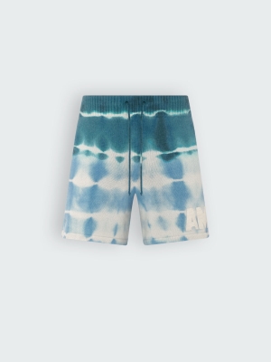 Blue Amiri TIE DYE KNIT FOOTBALL SHORT | 509836-IGD