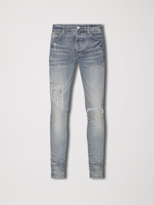 Clay Indigo Amiri DISTRESSED LOGO JEAN | 108496-REZ