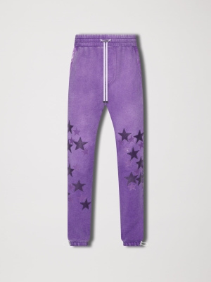 Heather Purple Amiri PIGMENT SPRAY STAR SWEATPANTS | 270945-AVX