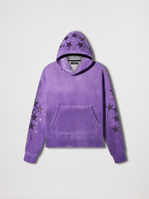 Heather Purple Amiri PIGMENT SPRAY STAR HOODIE | 340875-YXT