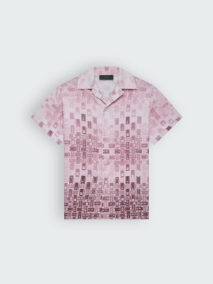 Pink Amiri GRADIENT TAPE BOWLING SHIRT | 864735-OYJ