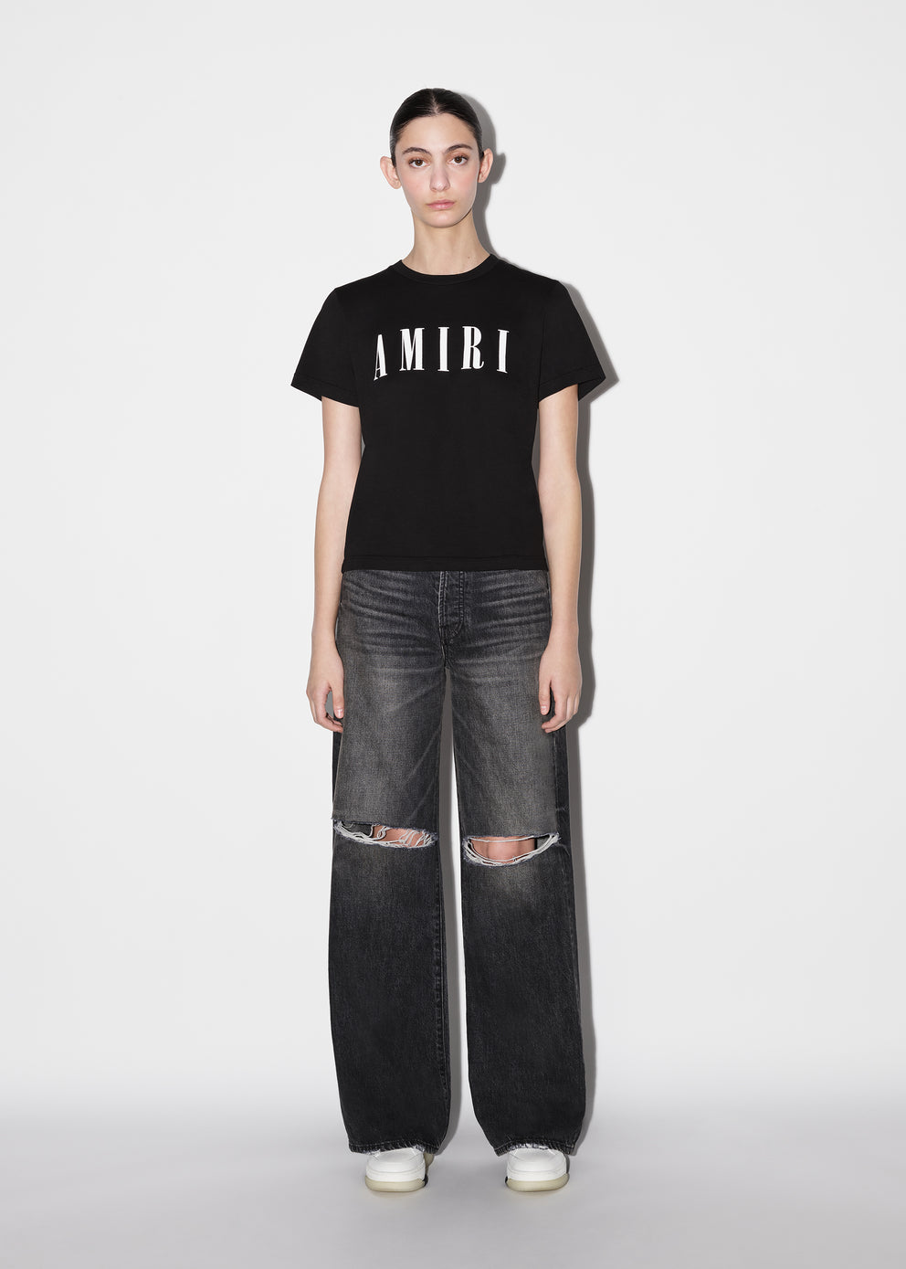 Aged Black Amiri HIGH RISE WIDE LEG | 258671-SAP