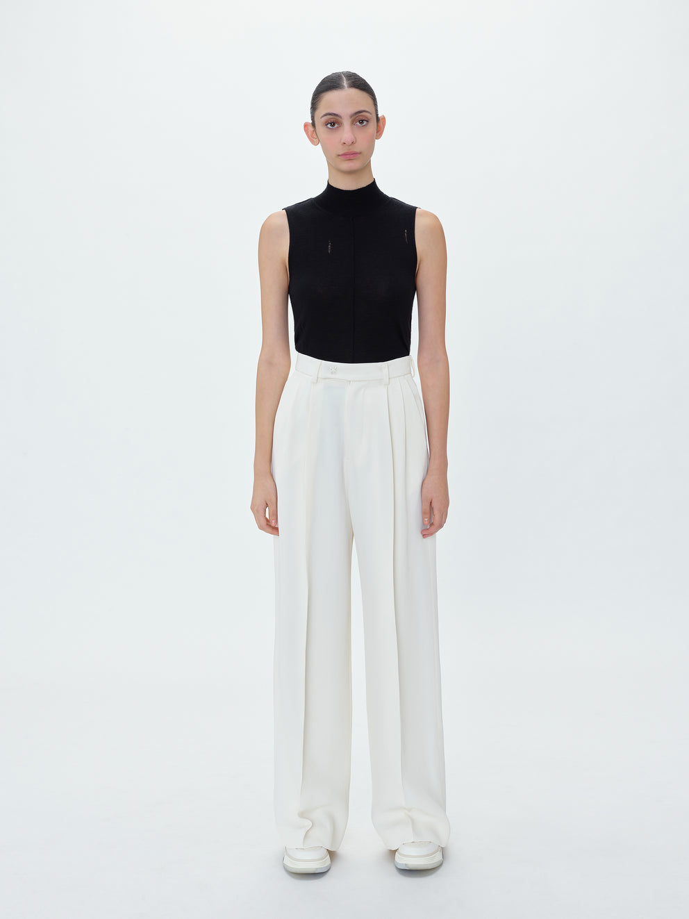 Alabaster Amiri DOUBLE PLEATED TROUSERS | 351074-JXZ