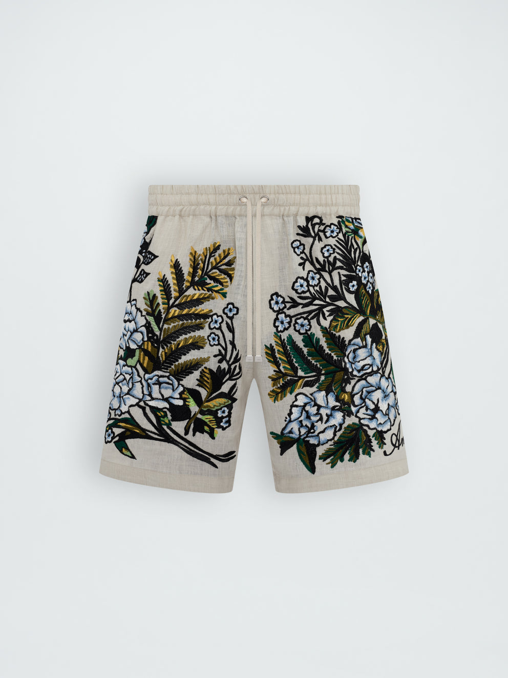 Alabaster Amiri EMBRODIERED FLORAL SHORT | 095314-JSG