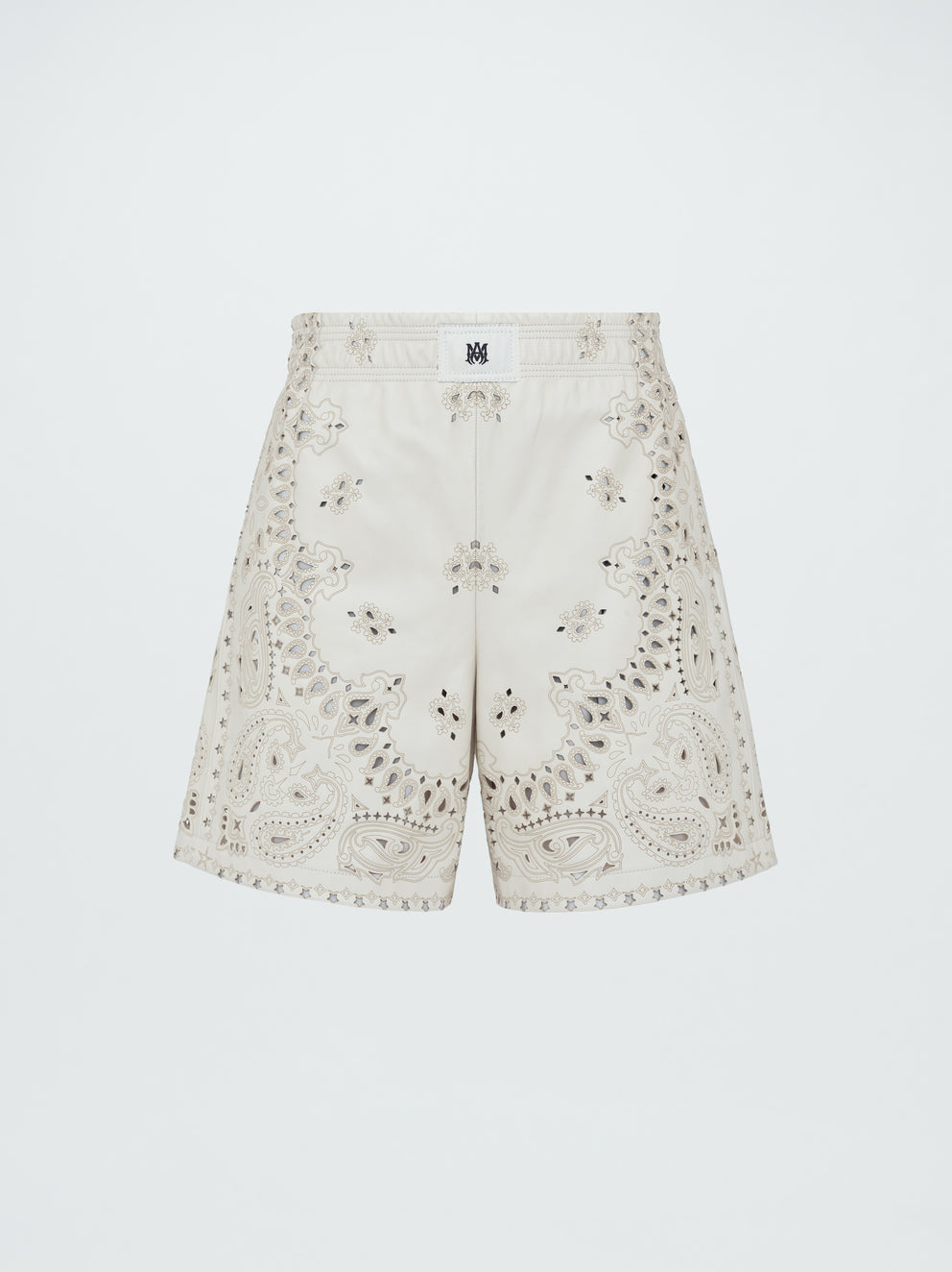 Alabaster Amiri LEATHER BANDANA BOXER SHORT | 690723-QUS