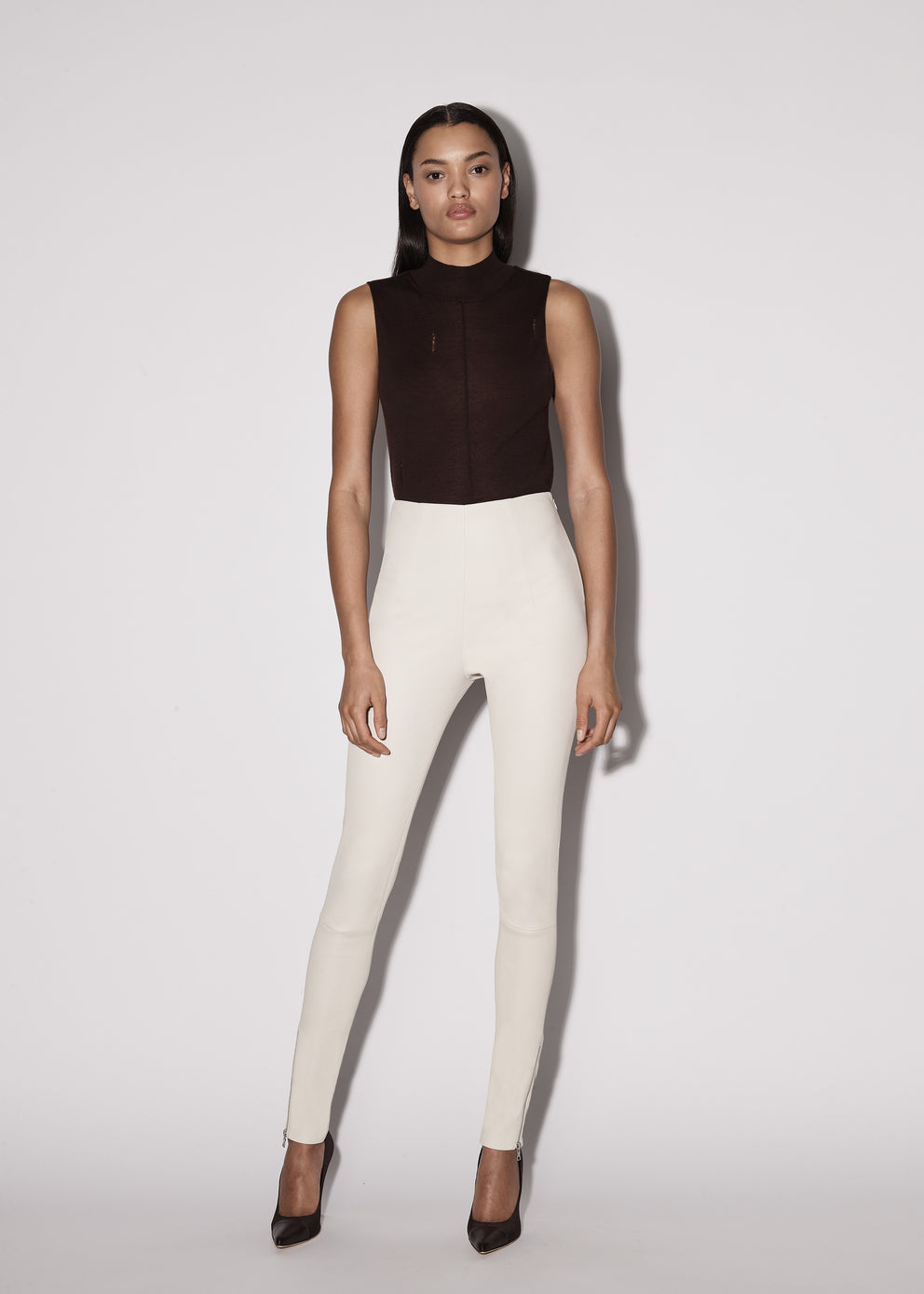 Alabaster Amiri LEATHER LEGGING | 465732-HDI