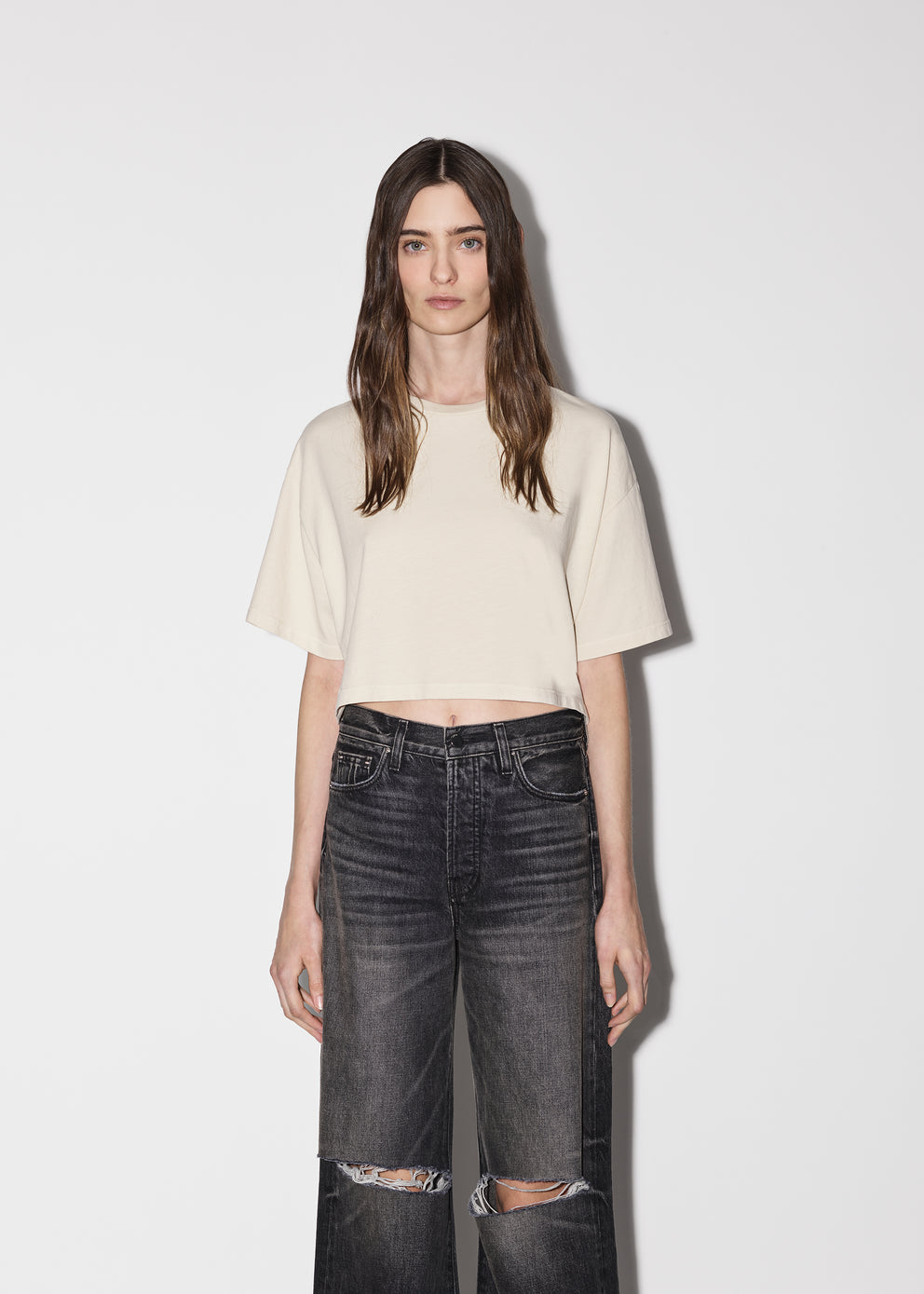 Alabaster Amiri M.A CROPPED TEE | 760341-FJO