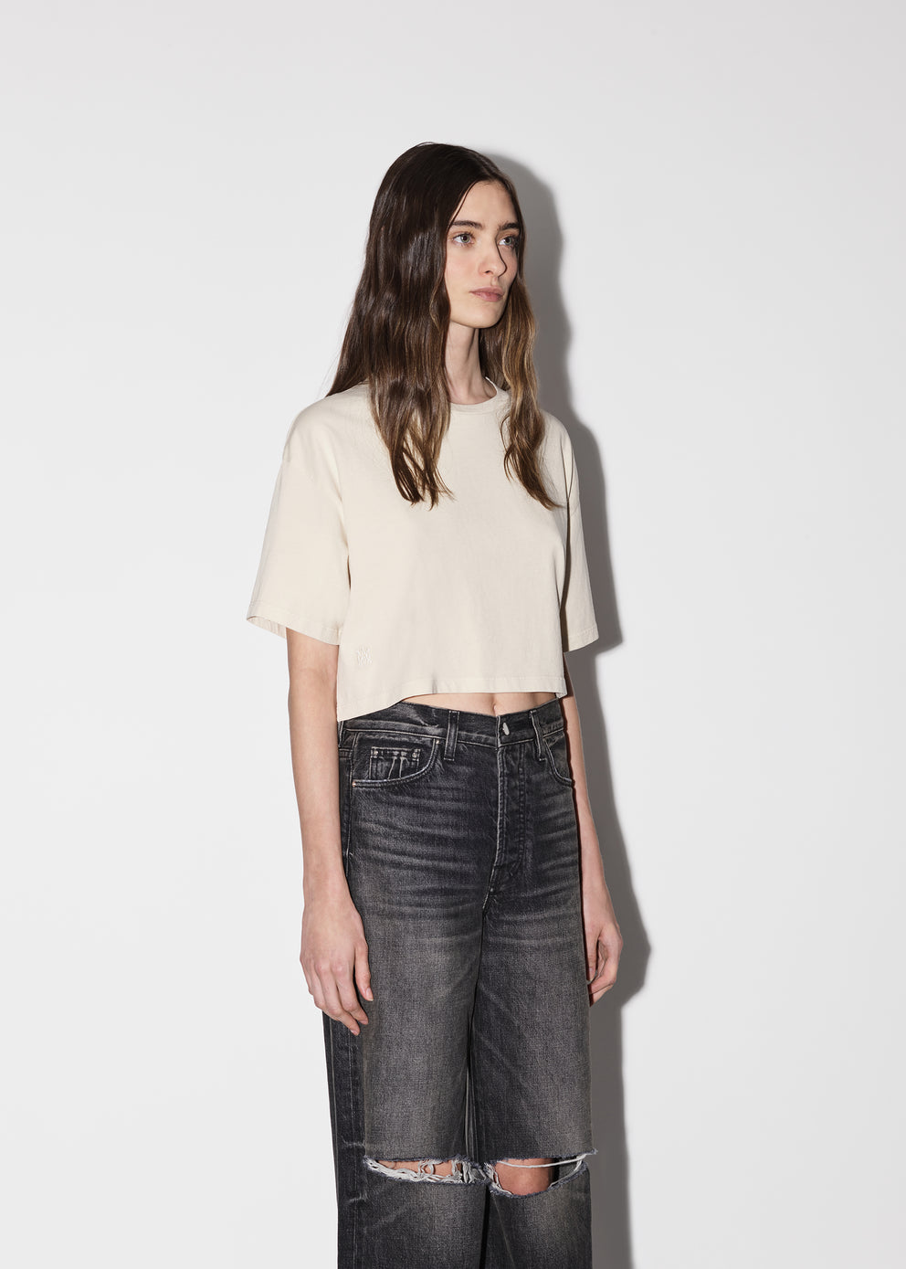 Alabaster Amiri M.A CROPPED TEE | 760341-FJO