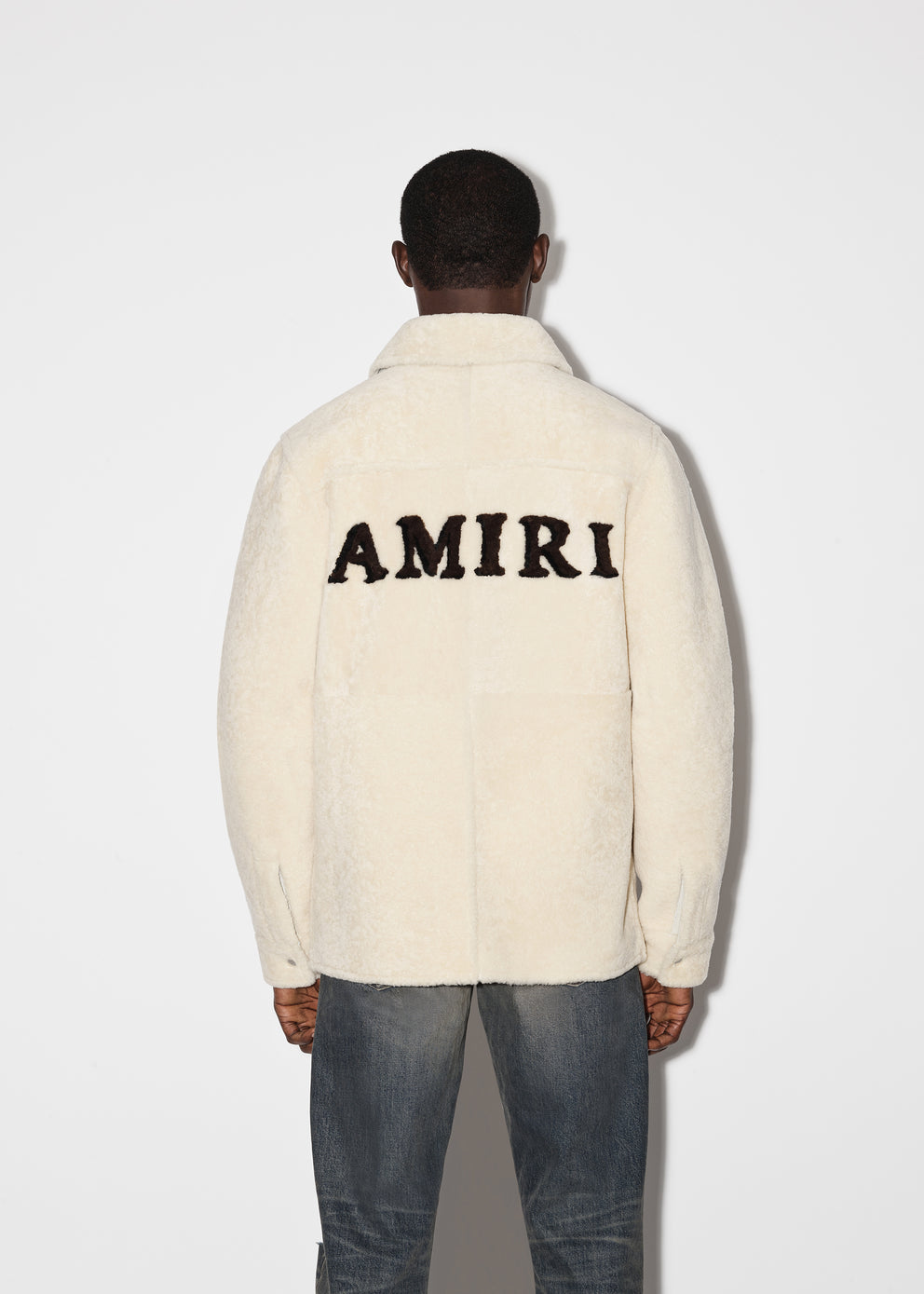 Alabaster Amiri SHEARLING OVERSHIRT | 468052-MNI