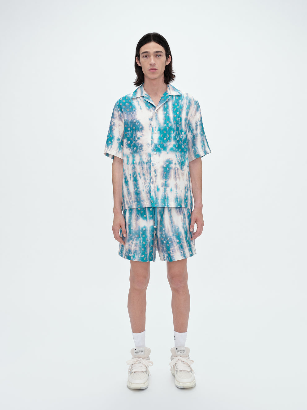 Aqua Amiri BLEACHED MA PAISLEY SILK SHORT | 410263-QYH