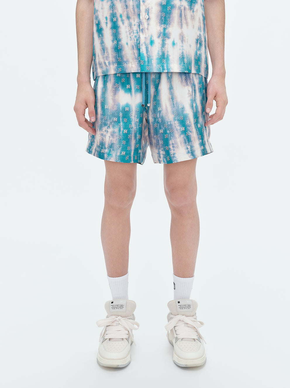 Aqua Amiri BLEACHED MA PAISLEY SILK SHORT | 410263-QYH