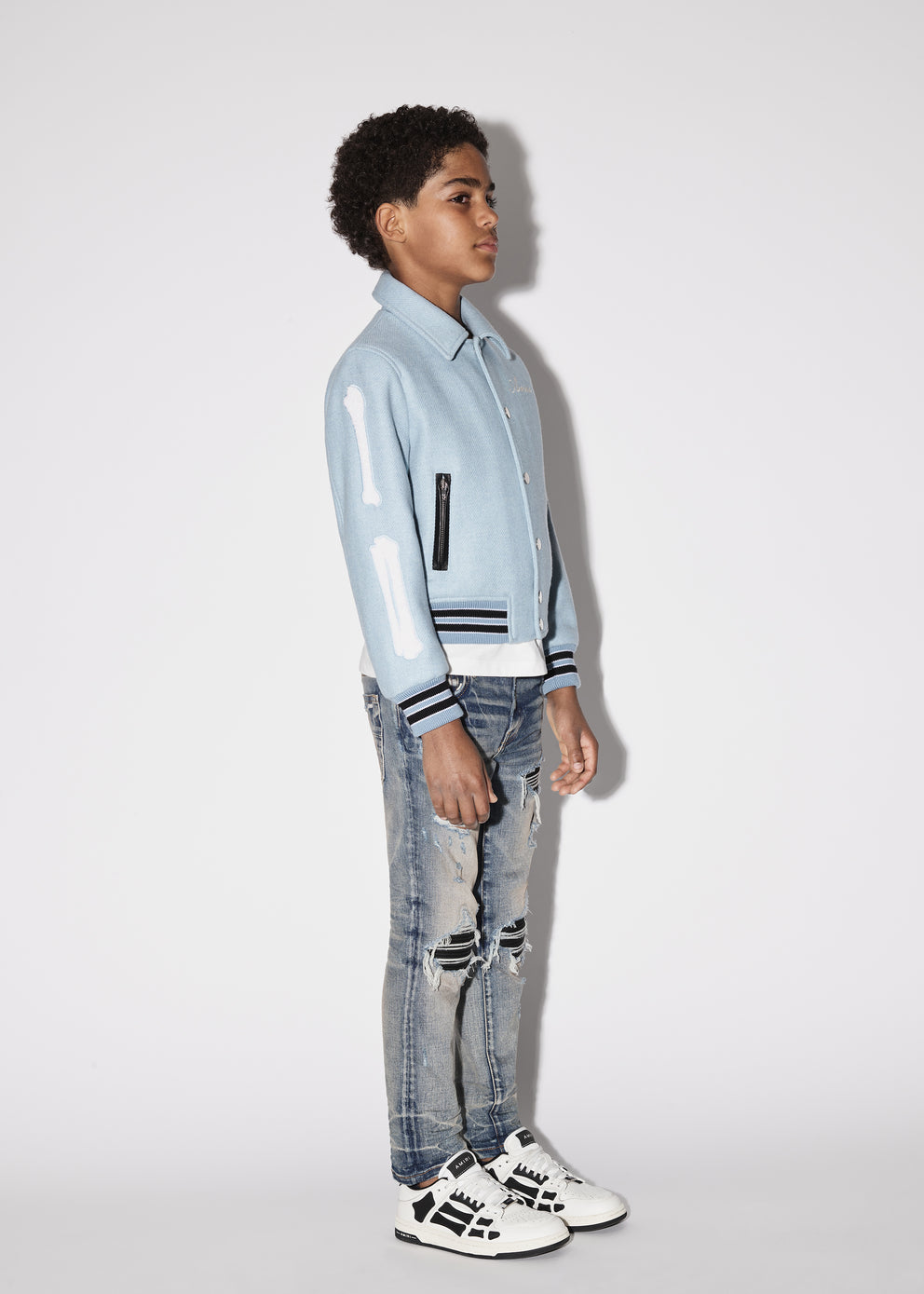 Baby Blue Amiri BONES JACKET | 463921-OQW