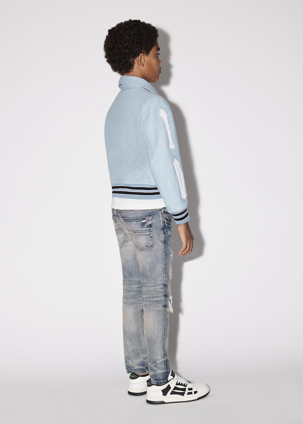 Baby Blue Amiri BONES JACKET | 463921-OQW