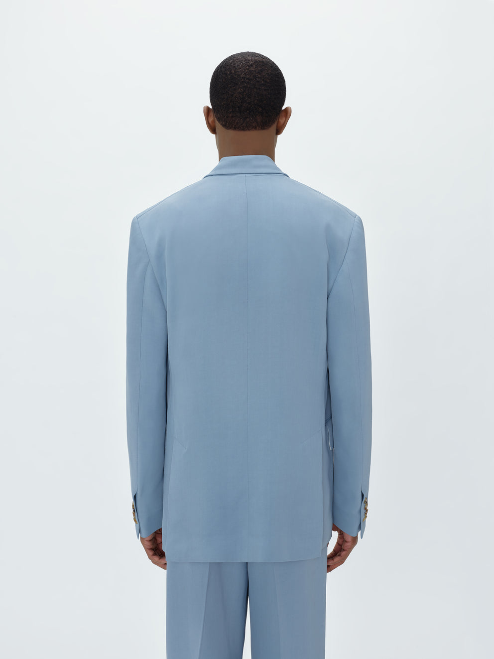 Baby Blue Amiri RELAXED DOUBLE BUTTON BLAZER | 309546-PCG