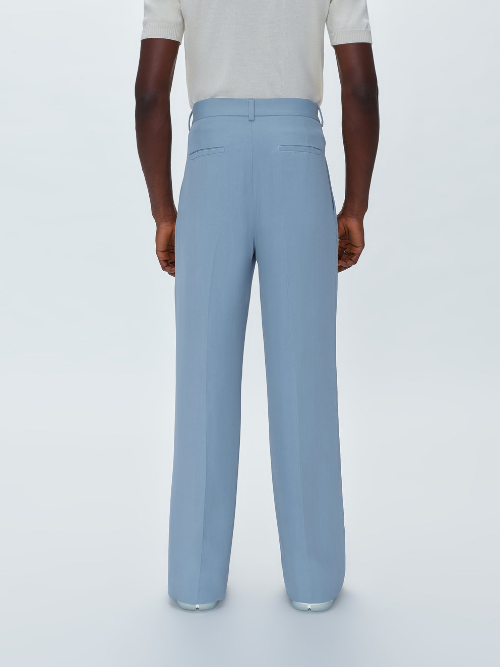 Baby Blue Amiri VISCOSE DOUBLE PLEATED TROUSERS | 549182-QZH