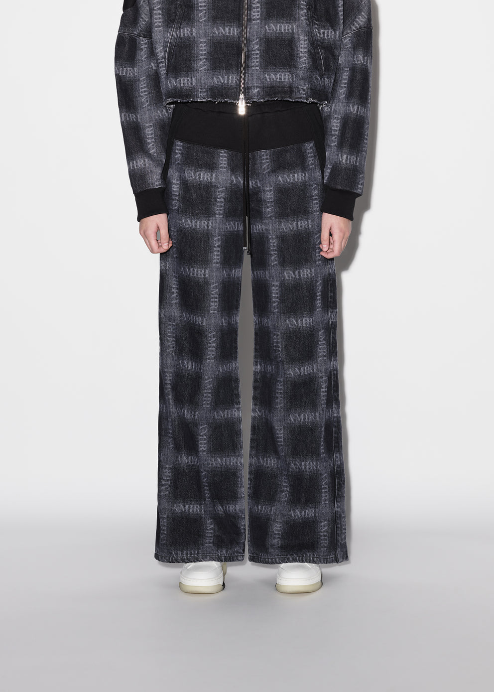 Black / Aged Black Amiri Plaid Amiri HYBRID TRACKPANT | 183407-WIO