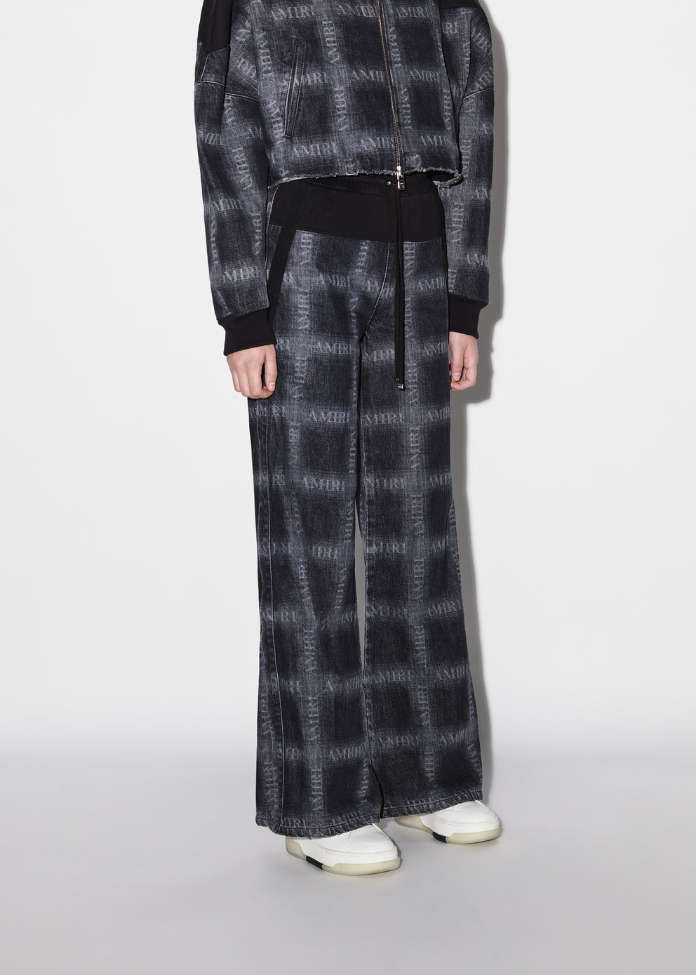 Black / Aged Black Amiri Plaid Amiri HYBRID TRACKPANT | 183407-WIO