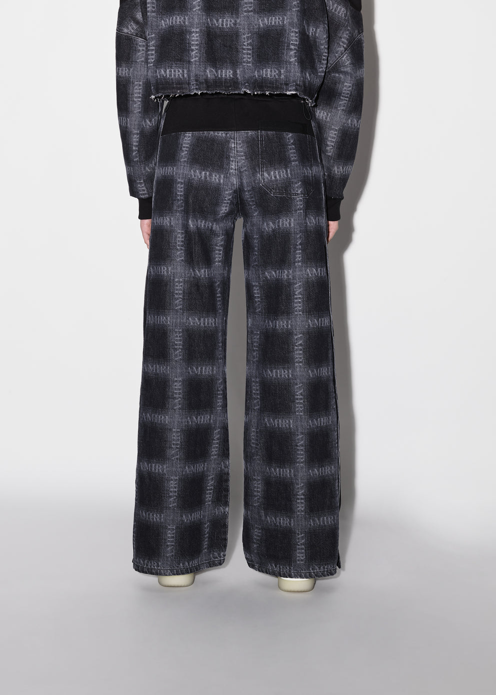 Black / Aged Black Amiri Plaid Amiri HYBRID TRACKPANT | 183407-WIO