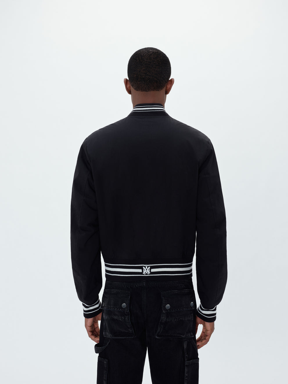 Black / Alabaster Amiri SHRUNKEN BOMBER | 470531-BSY