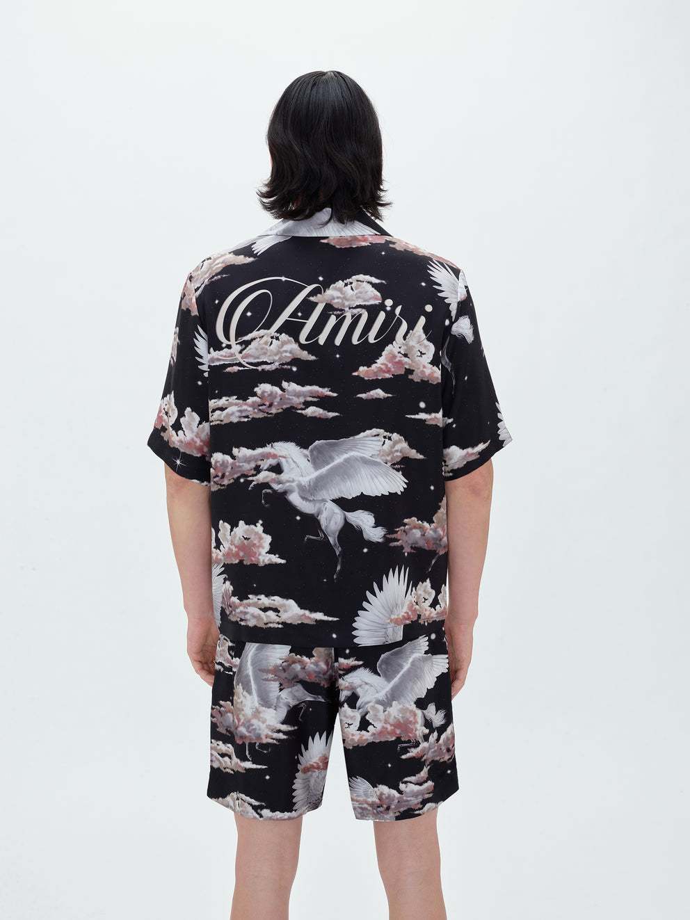 Black Amiri ALL OVER PEGASUS BOWLING SHIRT | 972418-LHK