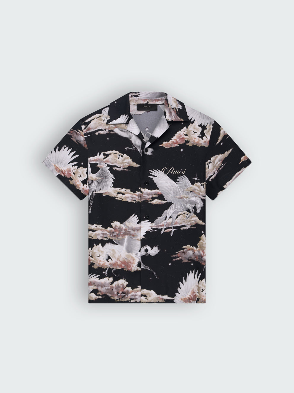 Black Amiri ALL OVER PEGASUS BOWLING SHIRT | 972418-LHK