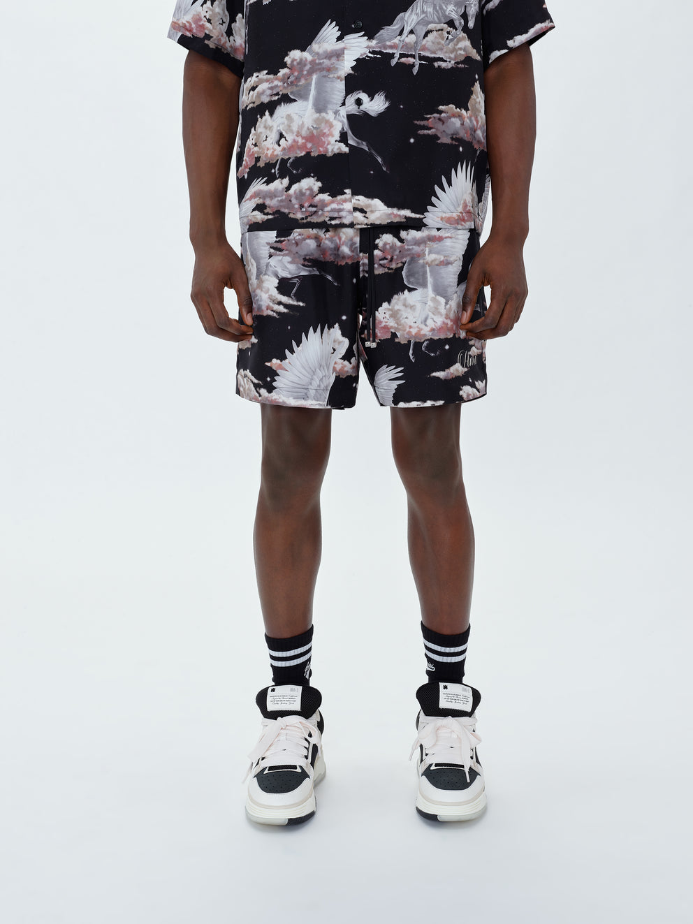 Black Amiri ALL OVER PEGASUS PJ SHORTS | 570923-HME