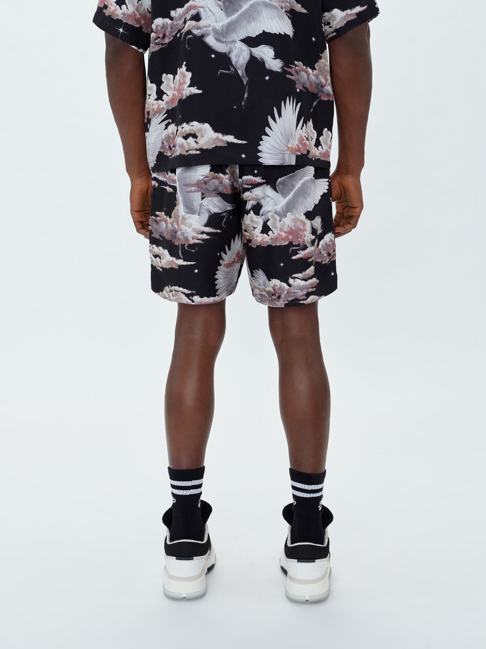 Black Amiri ALL OVER PEGASUS PJ SHORTS | 570923-HME