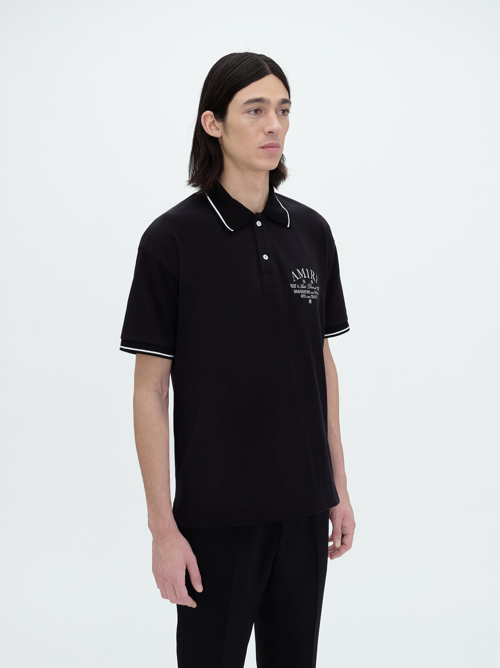 Black Amiri ARTS DISTRICT PIQUE POLO | 718032-IAU