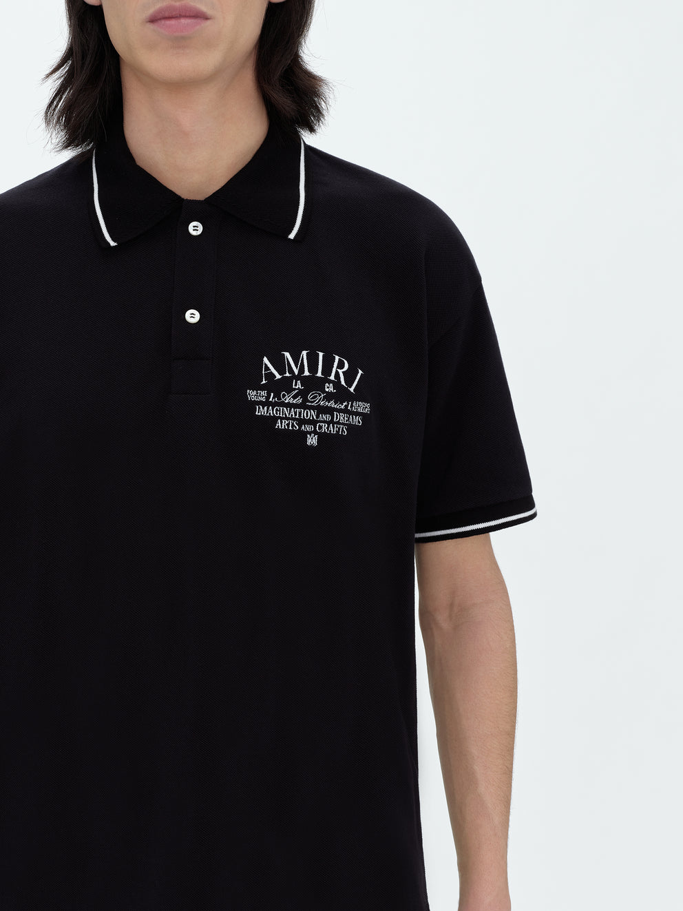 Black Amiri ARTS DISTRICT PIQUE POLO | 718032-IAU