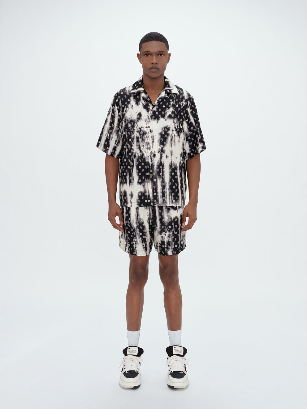 Black Amiri BLEACHED MA PAISLEY SILK SHORT | 752169-BGI