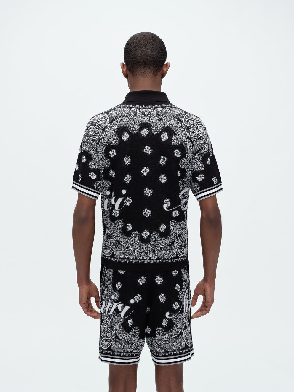 Black Amiri COTTON BANDANA SS POLO | 342510-FZM