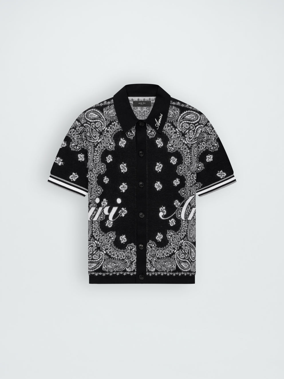 Black Amiri COTTON BANDANA SS POLO | 342510-FZM