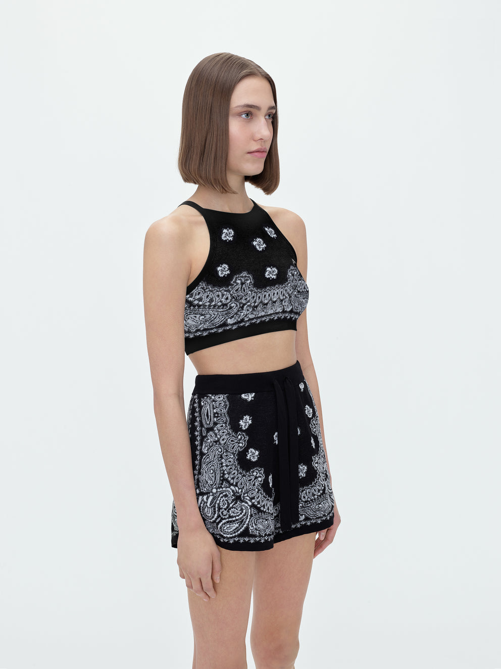 Black Amiri CROPPED BANDANA TANK | 346215-HXE