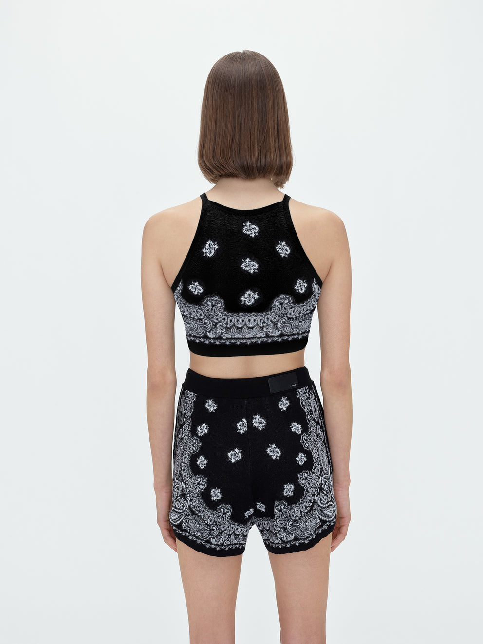 Black Amiri CROPPED BANDANA TANK | 346215-HXE