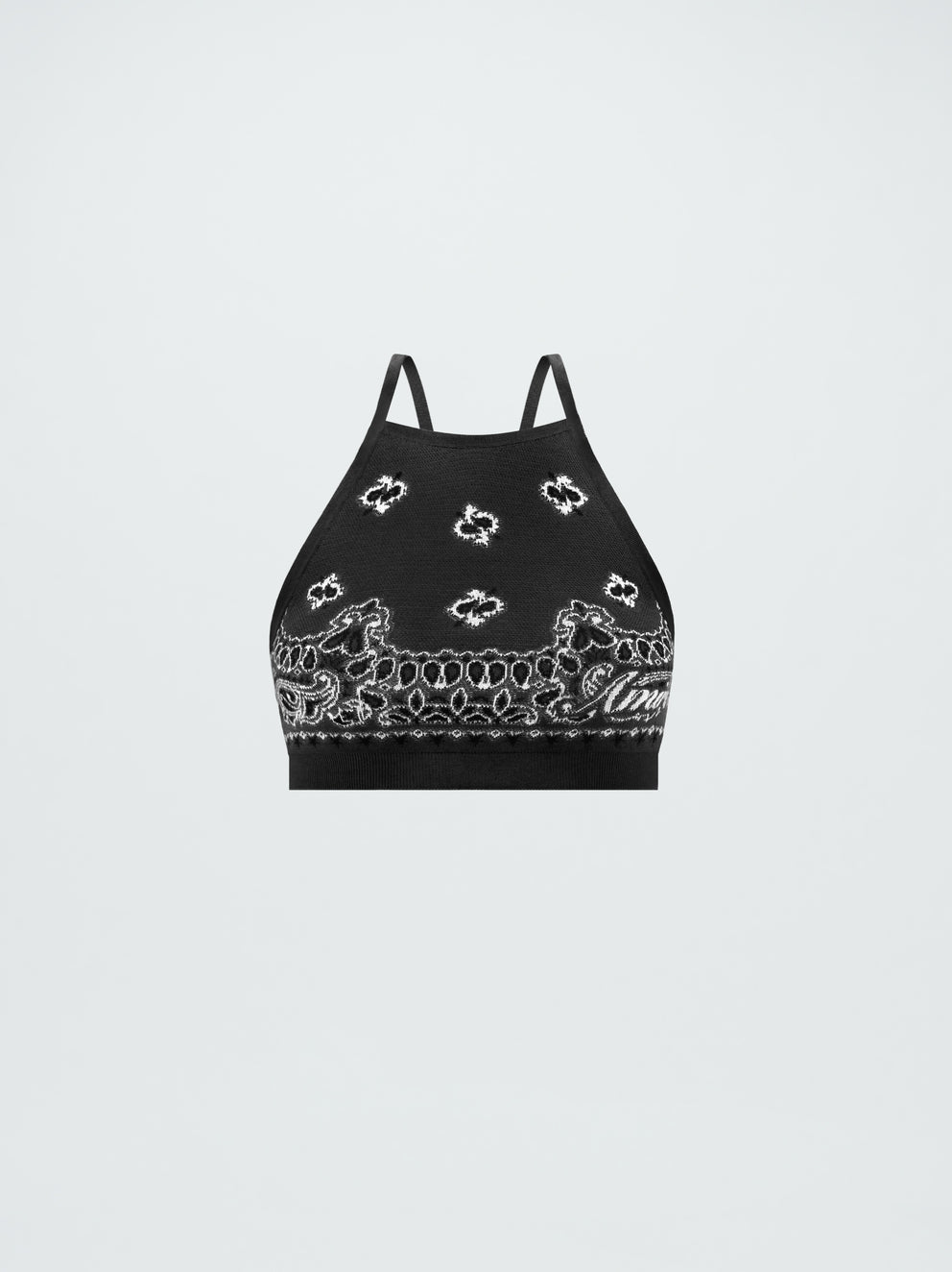 Black Amiri CROPPED BANDANA TANK | 346215-HXE