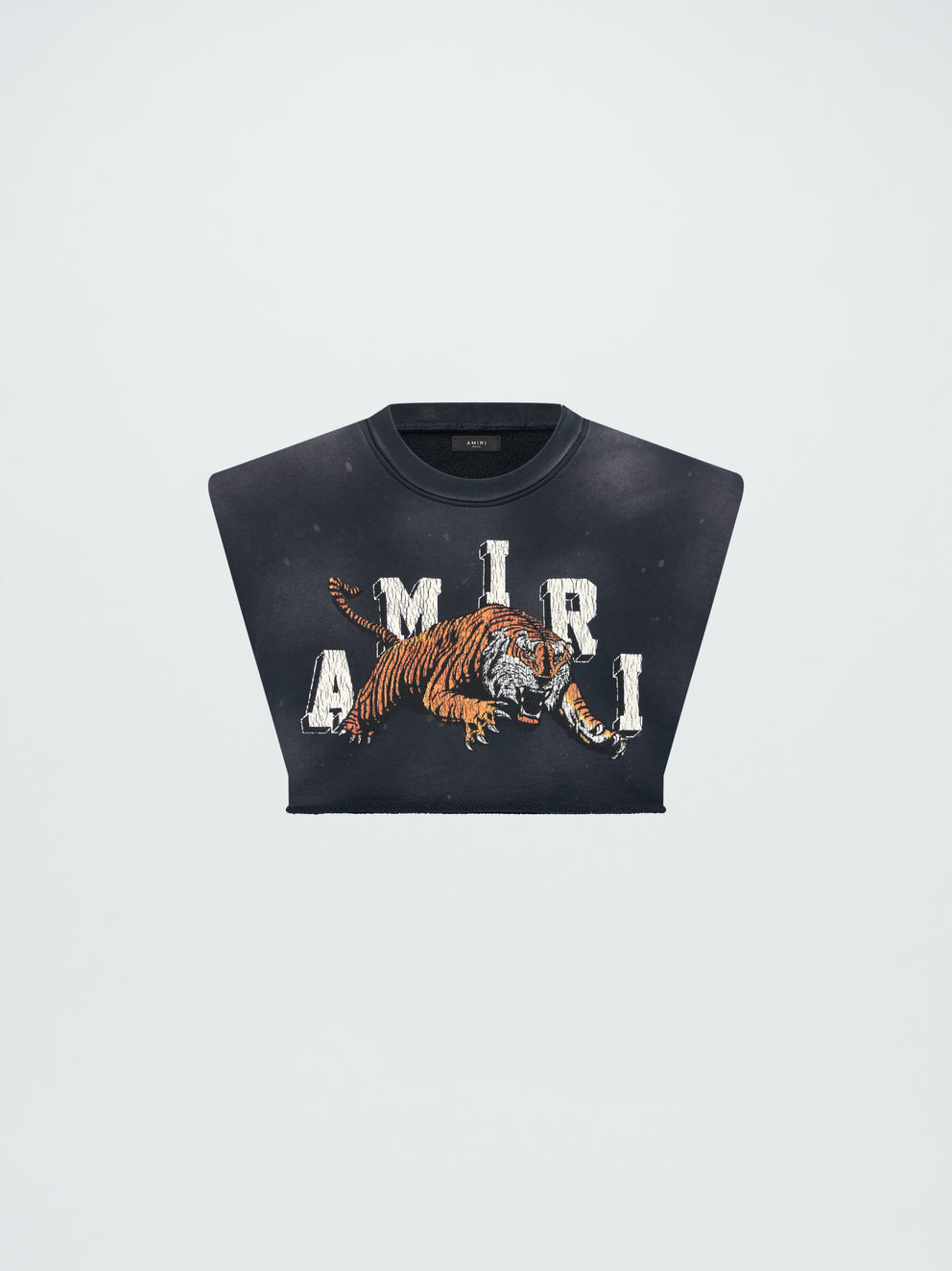 Black Amiri CROPPED TIGER TEE | 357460-FRX