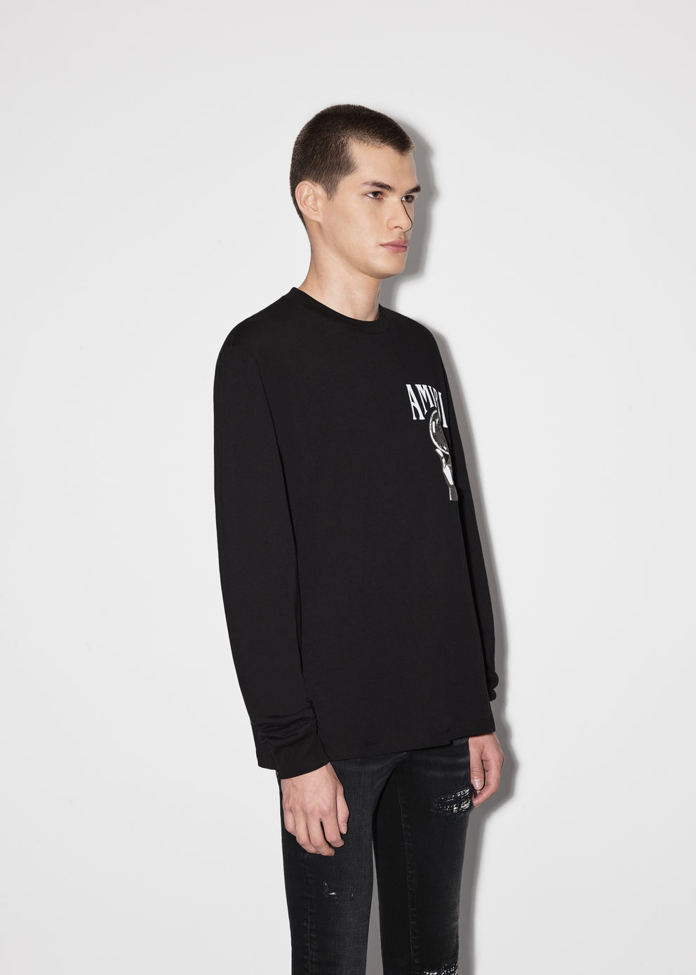 Black Amiri CRYSTAL BALL LONG SLEEVE TEE | 175839-DGF