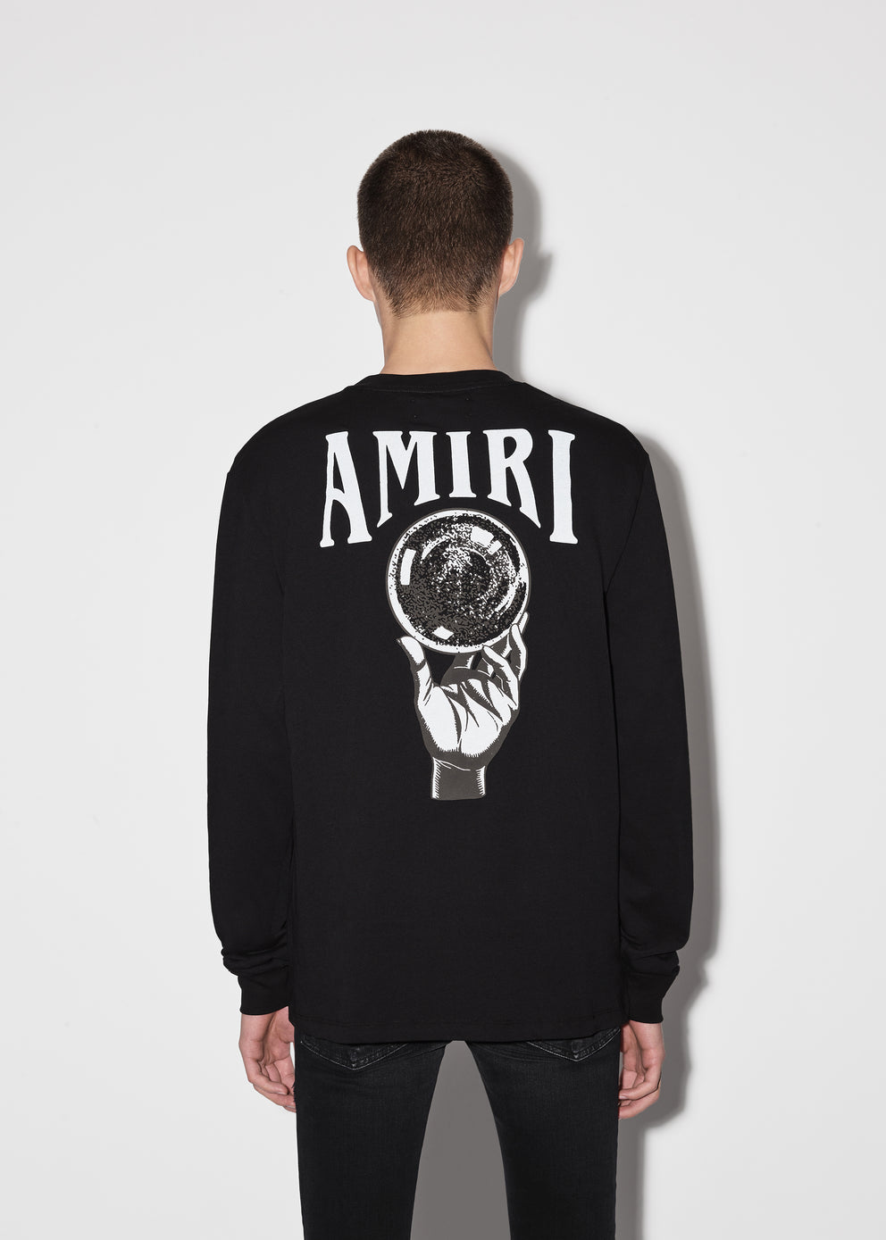 Black Amiri CRYSTAL BALL LONG SLEEVE TEE | 175839-DGF