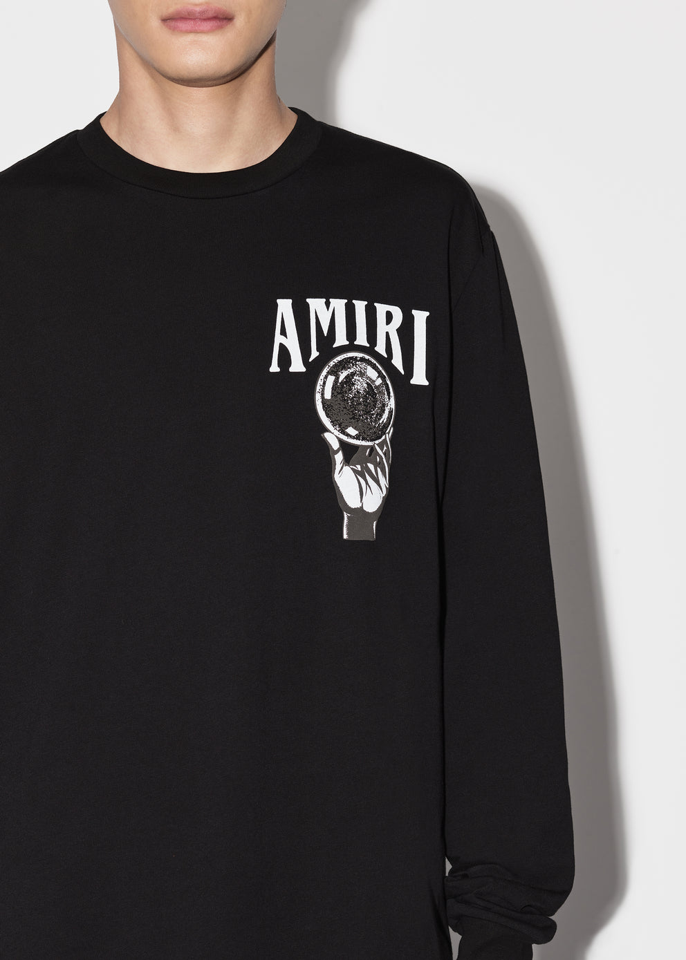 Black Amiri CRYSTAL BALL LONG SLEEVE TEE | 175839-DGF