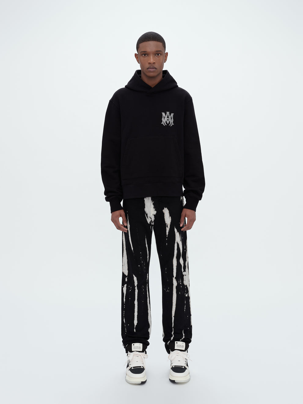 Black Amiri CRYSTAL EMBELLISHED MA HOODIE | 154623-CIK