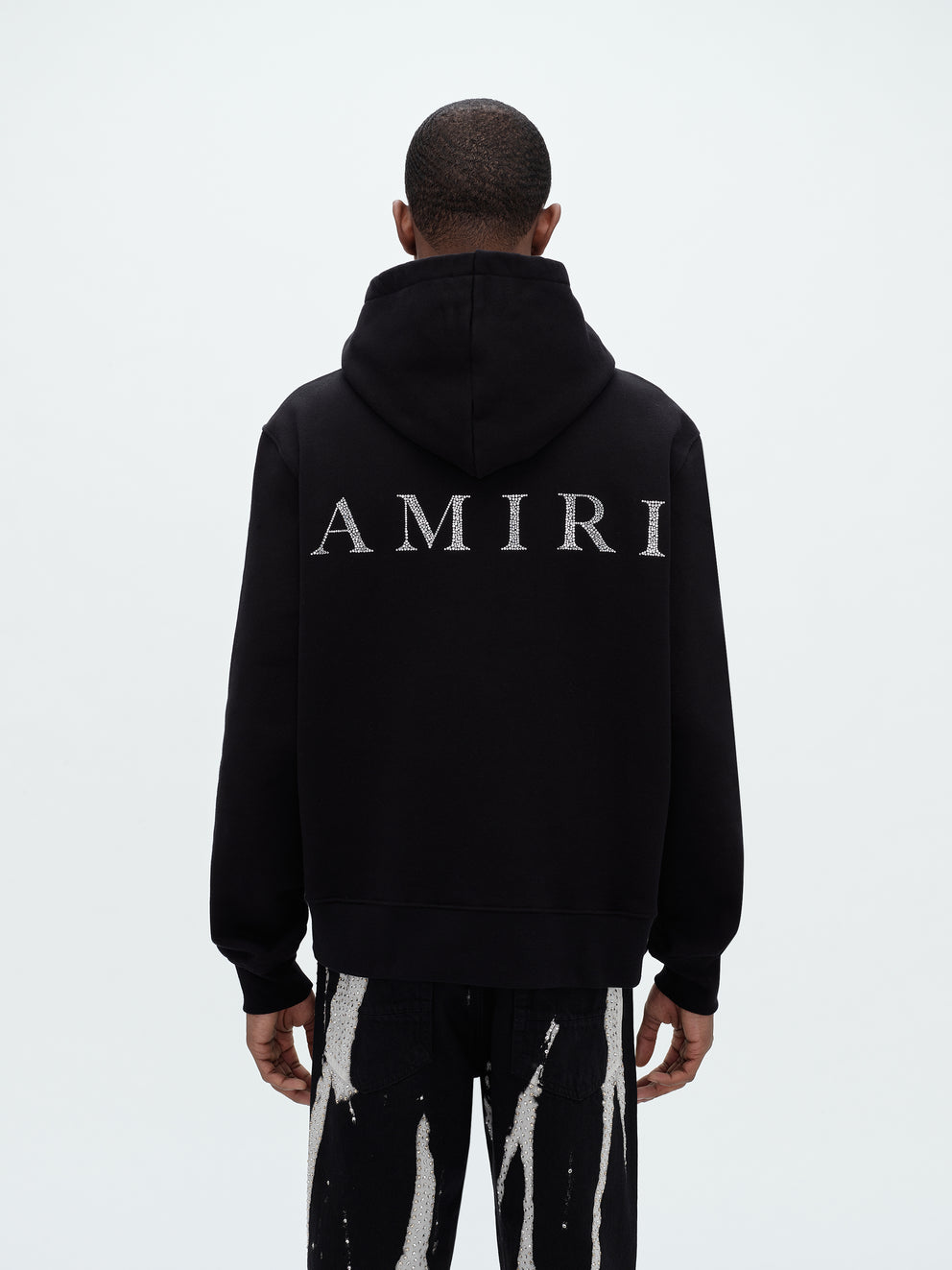 Black Amiri CRYSTAL EMBELLISHED MA HOODIE | 154623-CIK